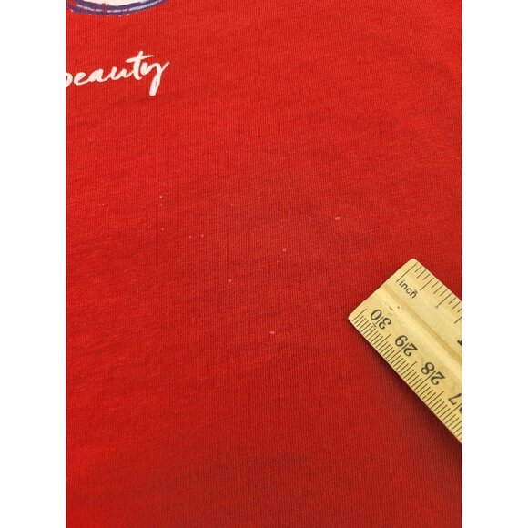 LIFE IS GOOD "See the Beauty" Womens M Patriotic USA Red American Flag July 4th - Picture 10 of 10